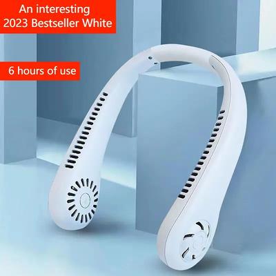 360 Free Adjustment Outdoor Portable Neck Hanging Fan USB Charging Lazy No Leaf Neck Hanging Fan