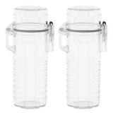 2Pcs Lighter Case Waterproof Lighter Storage Container Plastic for Outdoor Camping Hiking Transparent