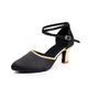 Women's Modern Dance Shoes Dance Shoes Ballroom Dance Rumba Dancesport Shoes Party Collections Party / Evening Professional High Heel Round Toe Buckle Adults' Black / Gold Black / Red