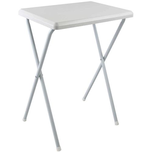 Kleiner weißer Klapptisch PVC platzsparend 52x38 cm