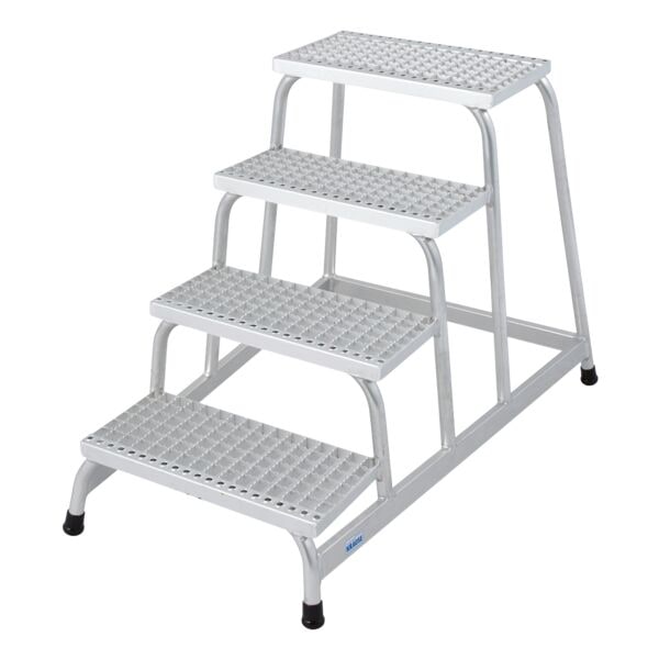 Krause Montagetritt mit Gitterroststufen »STABILO« 4 Stufen grau, 77x115x114 cm Image