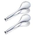 HOKARUA 2pcs Food Serving Tongs BBQ Serving Tongs Stainless Steel Serving Tongs for Kitchen