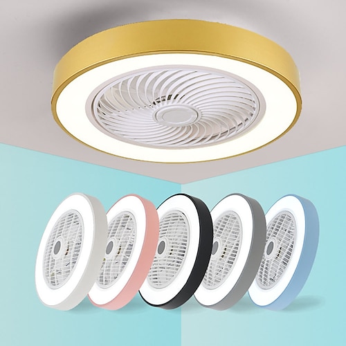 ventilatore da soffitto con luce 50 cm 19,66 pollici 30 w 2 macarone luce del ventilatore da soffitto con regolazione continua sicura incluso telecomando controllo app per ventilatore da soffitto