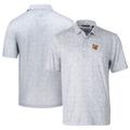 Men's Cutter & Buck Gray Las Vegas Aviators DryTec Pike Constellation Print Stretch Polo