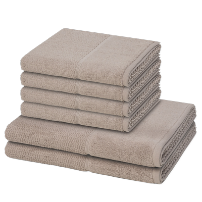 Möve Pearl 6-teilig Handtuch-Set Cashmere Grau Image