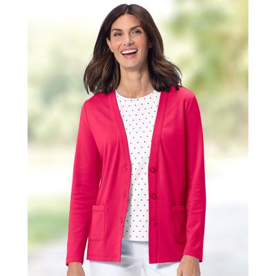 Appleseeds Women's Kate Everyday Knit Cardigan - Pink - 3X - Womens