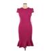 Betsey Johnson Casual Dress - Sheath: Burgundy Dresses - New - Women's Size 14