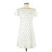 H&M Casual Dress - Shift: Ivory Brocade Dresses - Women's Size 6