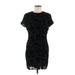 Banana Republic Cocktail Dress - Shift: Black Jacquard Dresses - Women's Size 6