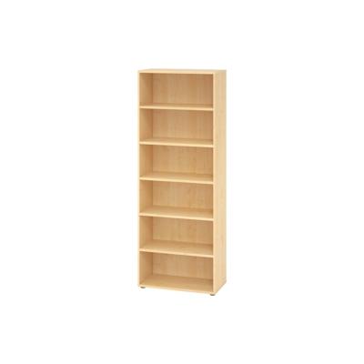 bümö Regal Ahorn, Standregal aus Holz für 6 Ordnerhöhen - Bücherregal 80 cm breit, Aktenregal für Ordner & Bücher, Büroregal, Holzregal, Ordnerregal, Image