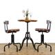 Vintage Industrial Table with Stools | Kitchen Stools | Bar Furniture | Bar Stools (M-5316)