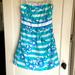 Lilly Pulitzer Dresses | Lilly Pulitzer Langley Floral Striped Silk Blend Strapless Mini Dress Size 10 | Color: Blue/White | Size: 10