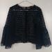 J. Crew Tops | J. Crew Black Lace Floral With Bell Sleeves Top/ Blouse Size 14 | Color: Black | Size: 14