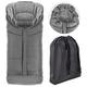 ZAMBOO Pushchair Footmuff - Winter Footmuff Compatible with Joie Stroller/Practical Storage Bag Included - Grey