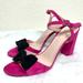 Kate Spade Shoes | Kate Spade New York Isabelle Too Block Heel Sandals Pink Black Bow Size 11 | Color: Black/Pink | Size: 11