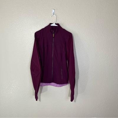 Lululemon Athletica Jackets & Coats | Lululemon Jacket Womens 8 Face Foward Define Roksanda Puff Sleeve Burgundy Pink | Color: Pink/Purple | Size: 8