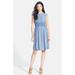 Kate Spade Dresses | Kate Spade Blair Chambray Fit Flare Dress Size 4 Sleeveless Blue Smocked | Color: Blue | Size: 4