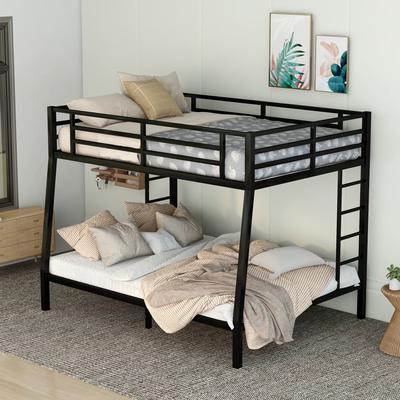 Metal Full XL over Queen Bunk Bed for Teens and Adults,Space-Saving/Noise Reduced/No Box Spring Needed