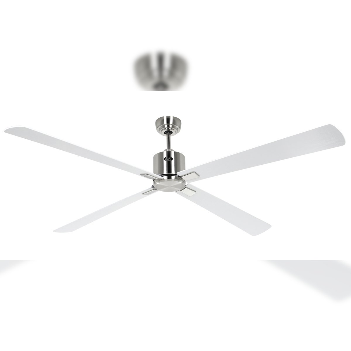CasaFan ECO NEO III Deckenventilator mit WLAN, 180 cm, 942409 W, weißer Motor / weiße und hellgraue Wendeflügel Image