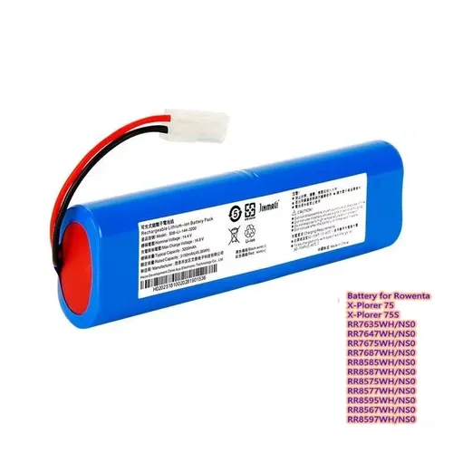 Batterie pour aspirateur Robot Rowenta x-plorer 75,S75,75S,RR7635WH,RR7647WH,RR7675WH,RR7687WH,RR8585WH,RR8587WH,RR8500mAh