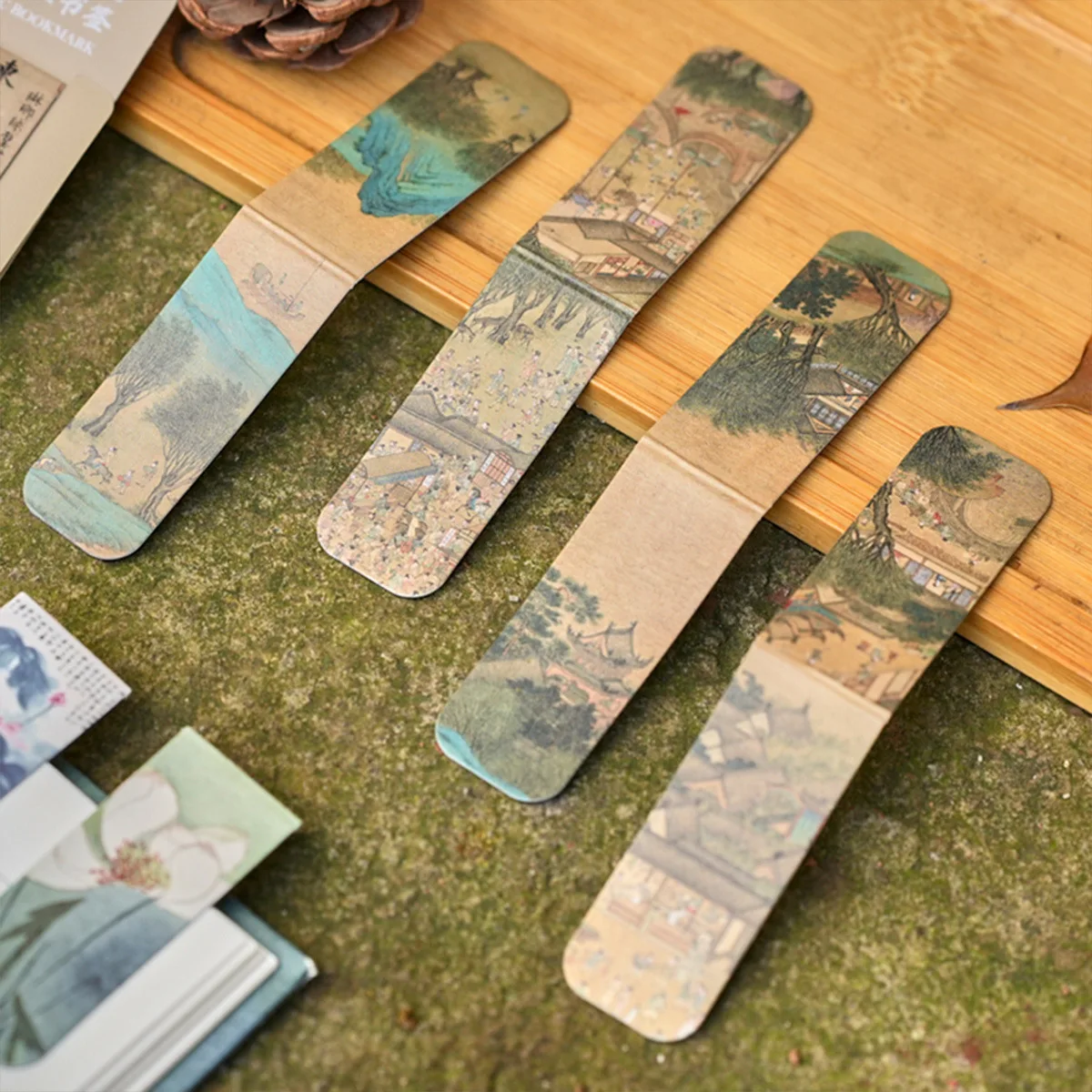 4 teile/los Chinesische Alte zoll magnetische lesezeichen set kreative alte kunst buchstütze Büro schreibwaren Image