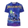 Megadeth 3D-Druck Mode T-Shirt Sommer Männer Damen beliebte T-Shirts Hip Hop-Stil kurze Ärmel Männer