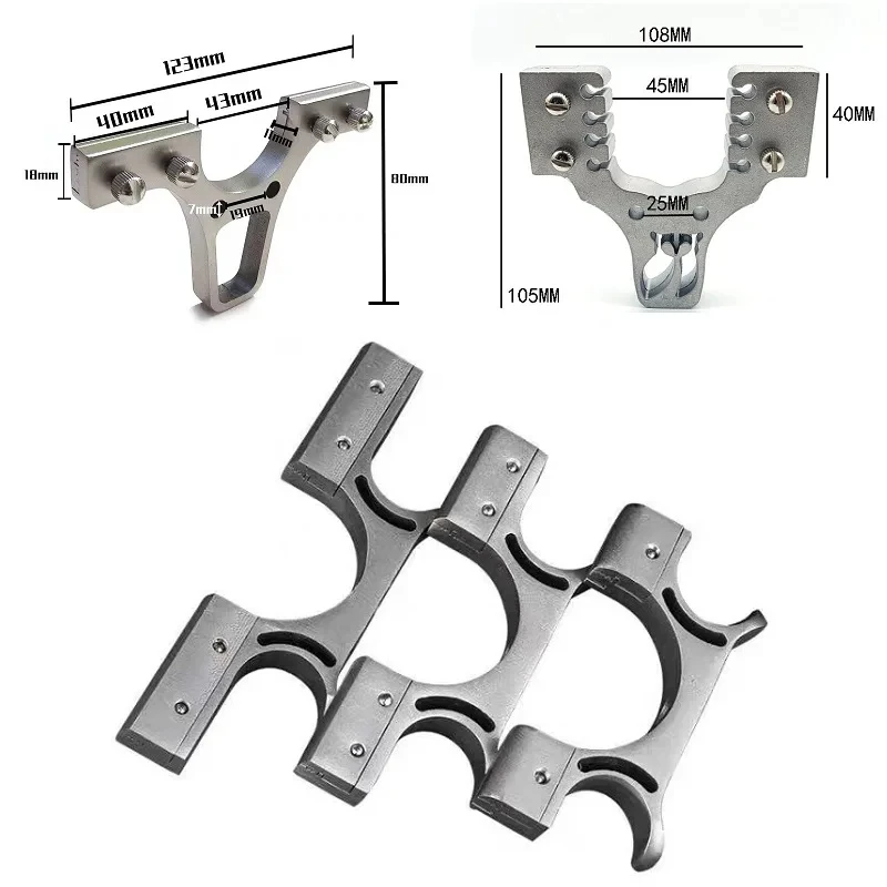 Multifunktionale Schleuder Kopf 20/40/60 Bogen Kopf Outdoor Schleuder Unterstützung Kopf Edelstahl Köpfe Lange Stange Schleuder Teile Image