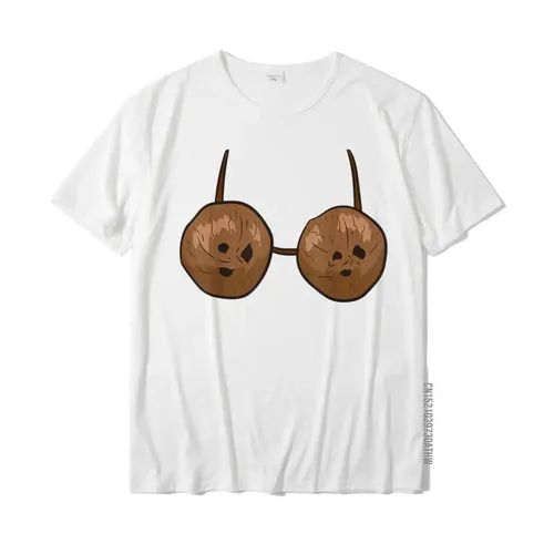 Kokosnuss Sommer Kokosnüsse BH lustige Kokosnuss T-Shirt drucken T-Shirts für männliche Baumwolle