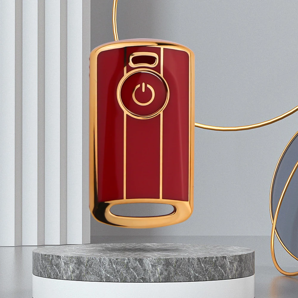 Gold Trim TPU Neue Abdeckung Schlüssel Fall Für Yamaha NVX 155 QBIX AEROX JAUNS XMAX 300 XMax 125 309 250 300 Tricity Nmax 125 2020-2022 Image