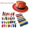 Accessori per cappelli Fedora vari accessori per piume color caramella accessori quadrati