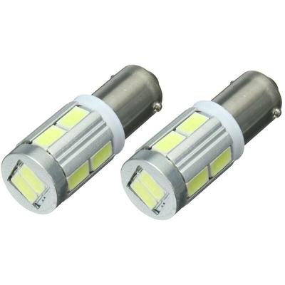 Woosien - 2x Universal Ba9s H6w 10smd led Seitenlicht Canbus Fehlerfrei 6000k Weiß