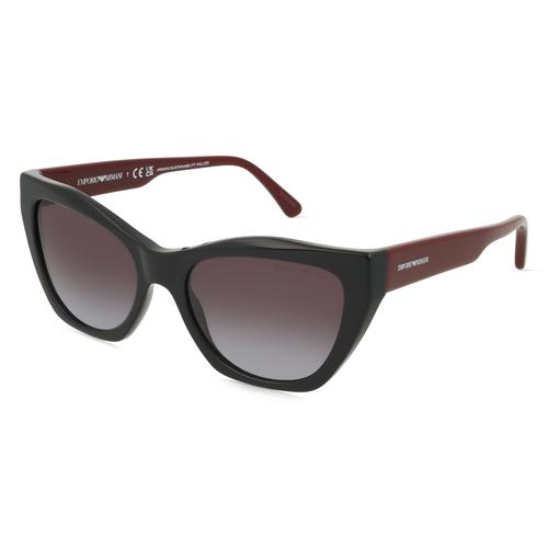 Emporio Armani 0EA4176 Damen-Sonnenbrille Vollrand Cateye Acetat-Gestell, schwarz