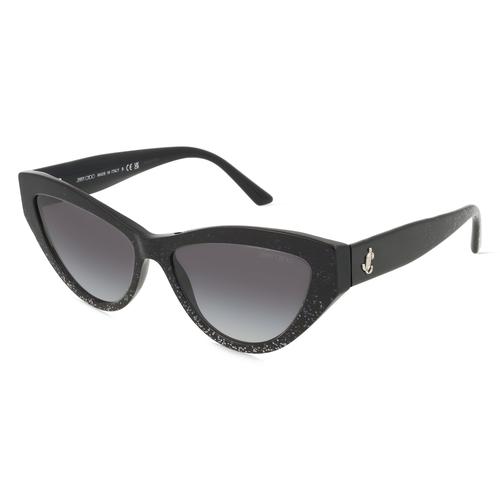 Jimmy Choo 0JC5004 Damen-Sonnenbrille Vollrand Cateye Acetat-Gestell, schwarz