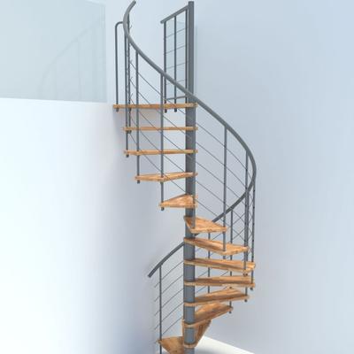 Minka Spindeltreppe Venezia Smart grau Wendeltreppe, 160 cm, Weiß Image
