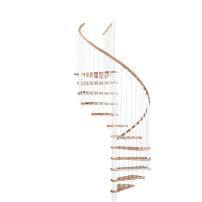 Minka Spindeltreppe Spiral Wood weiß Wendeltreppe, 120 cm, Buche Image