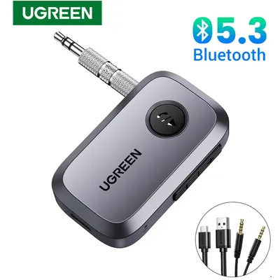 UGREEN Bluetooth Audio Receiver Car Adapter Wireless Car 3.5mm Jack Mic Handsfree Bluetooth 5.3 for