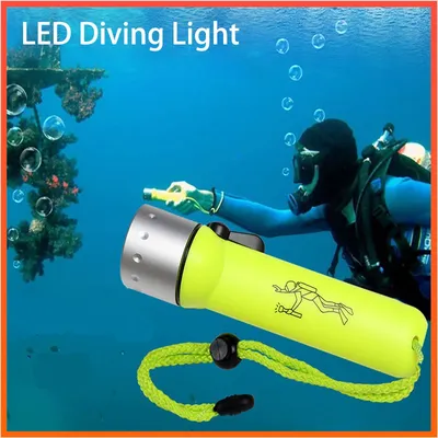 Diving Flashlight Super Bright 2000LM Q5 Waterproof Underwater Flash Deep Diving Snorkeling LED