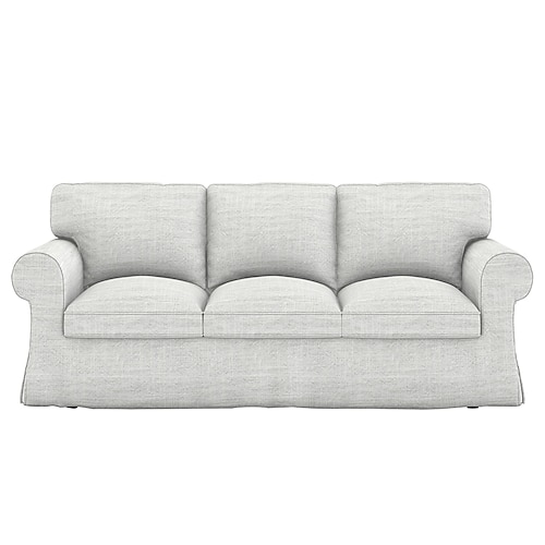 3-Sitzer Sofabezug 20% Leinen atmungsaktiv einfarbig gepolsterte Baumwoll- und Leinenbezüge Image