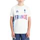 Le Coq Sportif Team France Trainings-T-Shirt für die Olympischen Spiele 2024 in Paris – Ecru – Kinder