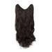Hair Extension Piece Universal Women s One Piece U Shaped Invisible Unmarked Synthetic Wig Piece Brown Black Curly 60cm / 23.6in LMZ