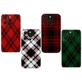 4 Pack Tartan Plaid Green Navy Shockproof Phone Case TPU Soft Shell Camera Protection Anti-Scratch for iPhone 14 Pro Cases