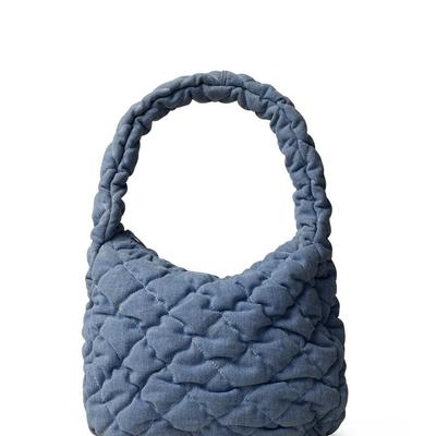 Lucky Brand Quilted Denim Tote - Women's Clothing Outerwear Jean Denim Jackets in Washed Denim