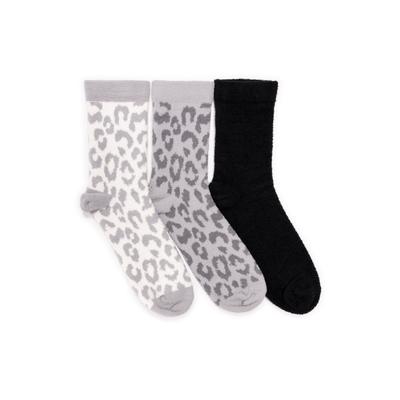 Women's Women'S 3 Pack Cozy Compression Crew Socks by MUK LUKS in Med Grey (Size ONESZ)
