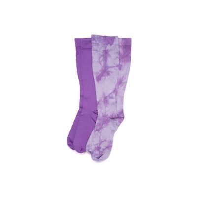 Women's Women'S 2 Pair Pack Compression Socks by MUK LUKS in Lavender Lilac (Size M/L)