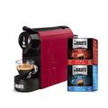 Bialetti Gioia, Espresso-Kaffeemaschine für AluminiumKapseln, 32 Kapseln enthalten, Superkompakt, 500-ml-Behälter, 1200 W, Rot