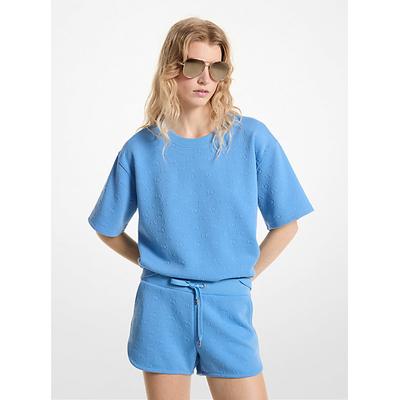 Michael Kors Logo Jacquard Knit Shorts Blue XS