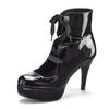 High-Heel-Sandalette "Stiefelette mit Plateau", Damen, Gr. 39, schwarz, Obermaterial: 100% Lederimitat. Futter: 100% Lederimitat. Decksohle: 100% Lederimitat. Laufsohle: 100% Synthetik, LASCANA BELLE AFFAIRE, glänzend, unifarben, sexy, Schuhe...