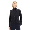 Sweatblazer TOM TAILOR "Ottoman", Damen, Gr. XXL (44), blau (sky captain blau), Jersey, Obermaterial: 54% Baumwolle, 43% Polyester, 3% Elasthan, unifarben, casual, tailliert taillenbedeckt, V-Ausschnitt, Langarm, Blazer, mit aufgesetzten Taschen und...