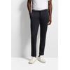 Chinohose BUGATTI, Herren, Gr. 35, Länge 32, blau (marine), 77% Polyester, 17% Viskose, 6% Elasthan, unifarben, casual, slim fit, Hosen, mit Kordelzug