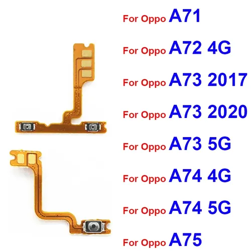 Volume Power Button Flex Cable For OPPO A75 A74 A73 A73 A71 2017 2020 4G 5G On OFF Power Buttons
